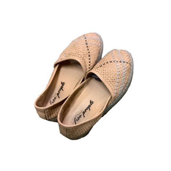 FREE PEOPLE Women's Pink & Gray Braided Leather Slip-On Comfort Shoe-Size 7 - Picture 4 of 11